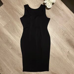 Kardashian Kollection Black Midi Dress- Size L